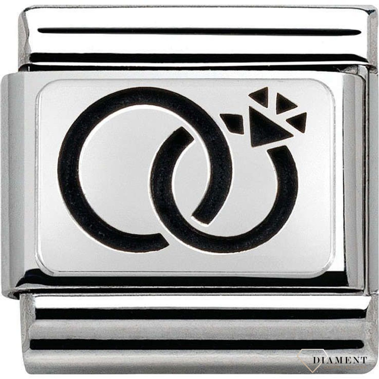 Nomination - Link 925 zawieszka srebro 'Obrączki' 330102 29  biżuteria nomination nomination zawieszki nomination baza.jpg